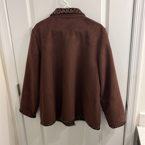 August Max brown Cheetah print Jacket vintage Womens Size 3 in the brand - Picture 6 of 9